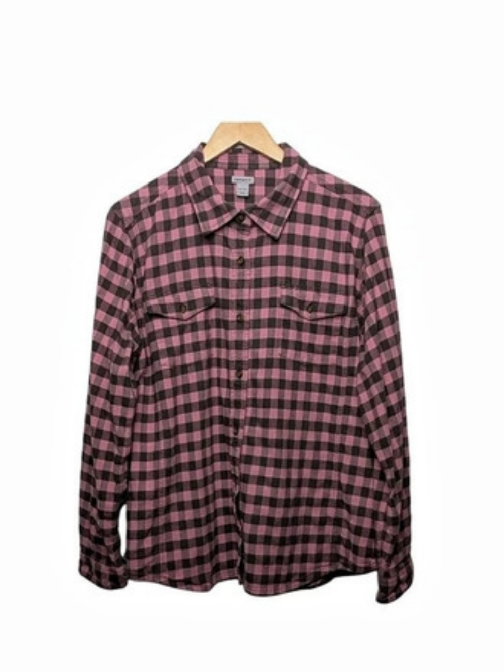 Carhartt Button Down Flannel Shirt Pink & Gray Check XXL (20)